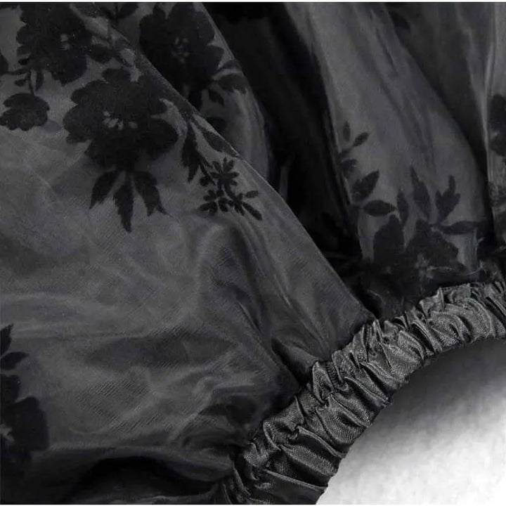 Vintage flowers steampunk skirt