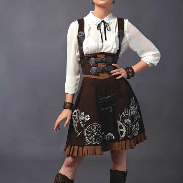 steampunk clothing dress Lady Mechanic Do the linens match Size:XL 17.5