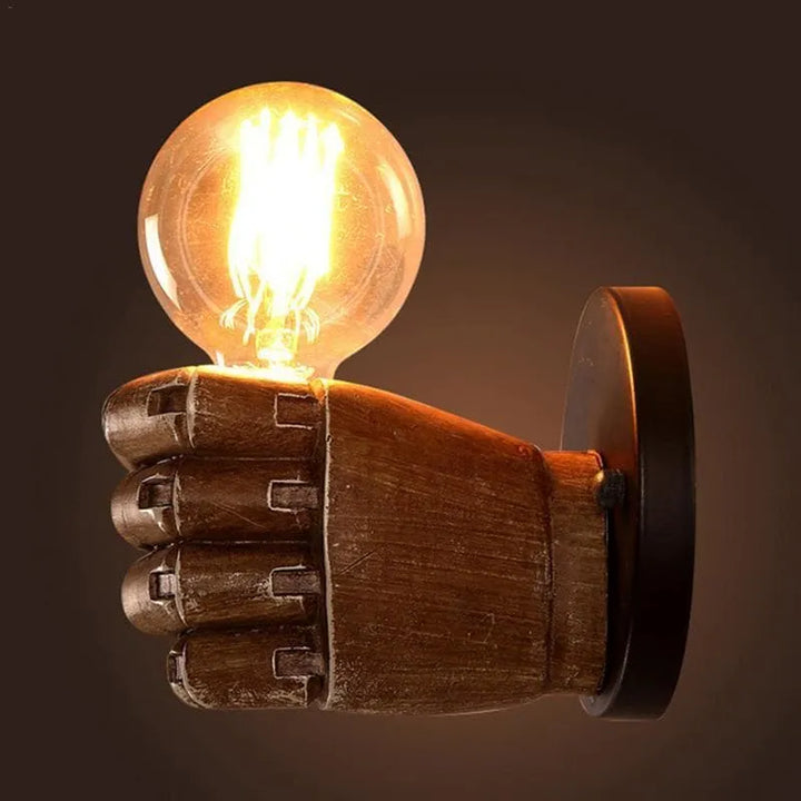 Hand Steampunk lamp