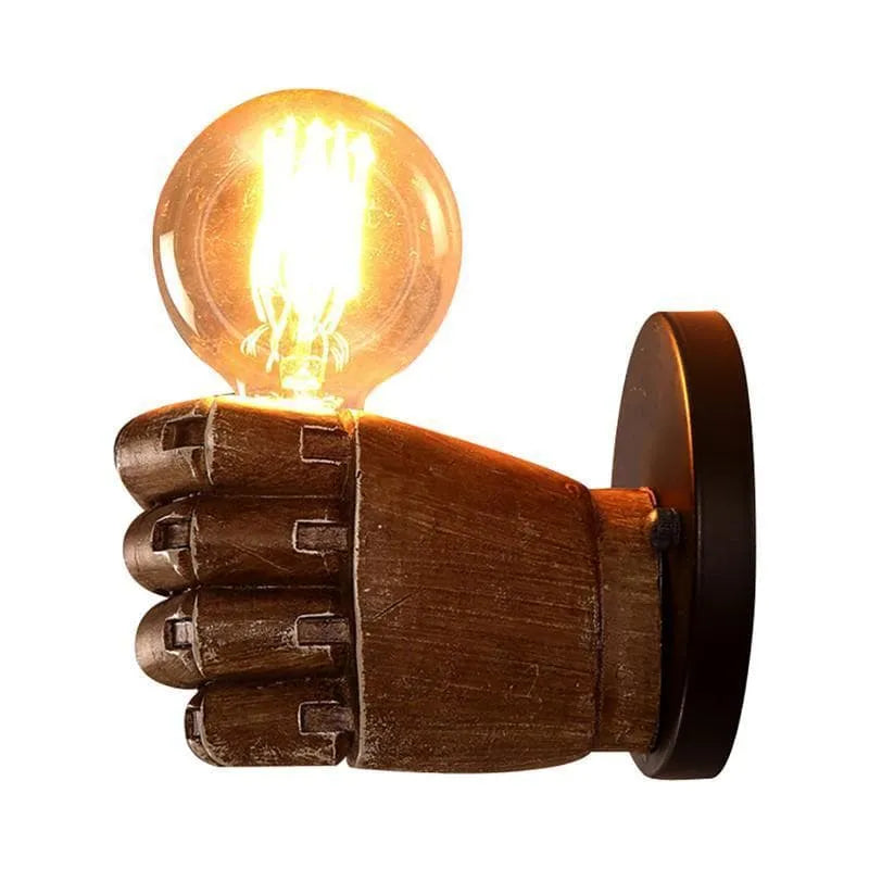 Hand Steampunk lamp