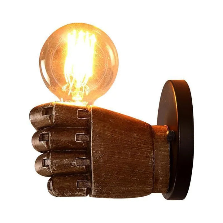 Hand Steampunk lamp