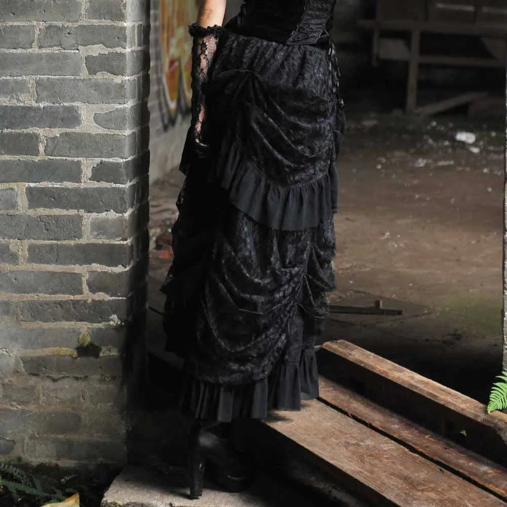 layered steampunk skirt