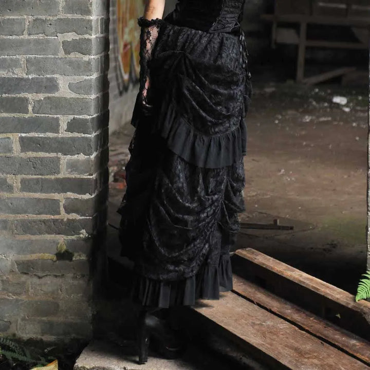 layered steampunk skirt