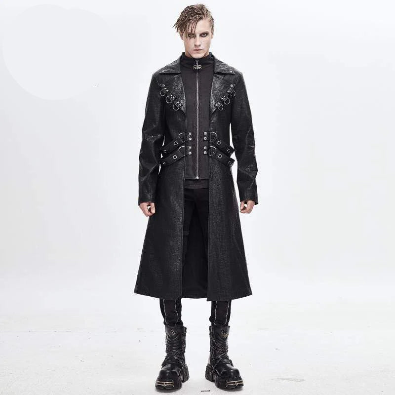 man wearing a black gothic coat 