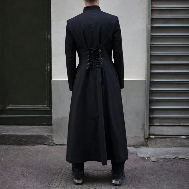 Mens steampunk long coat