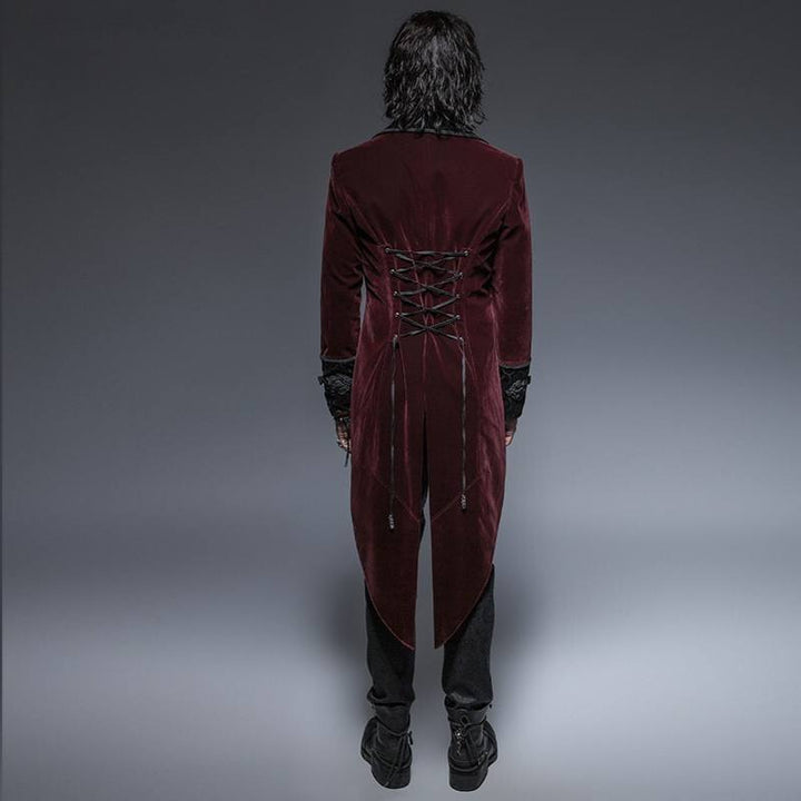 mens victorian tailcoat in red