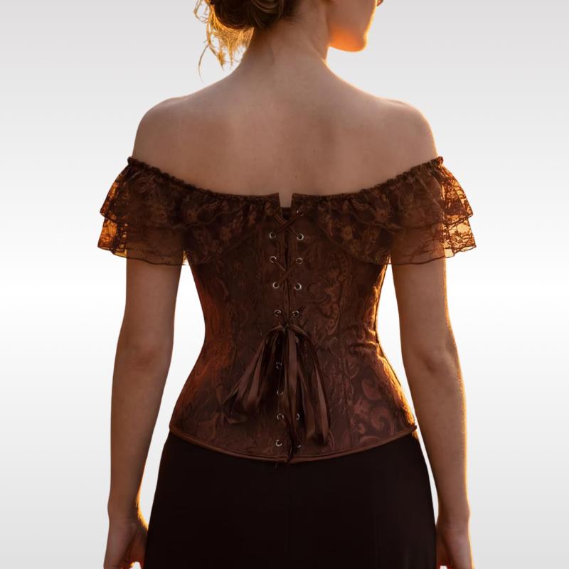 Steampunk off shoulder corset