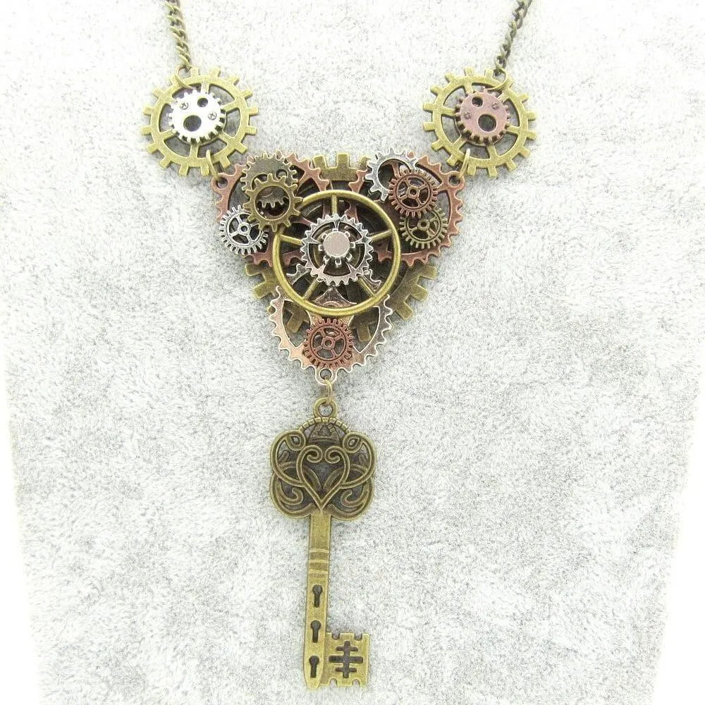 Retro steampunk necklace