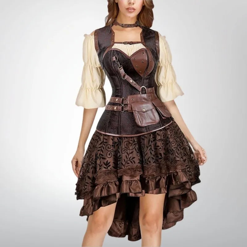 brown pirate dress pirate costume women with brown dress