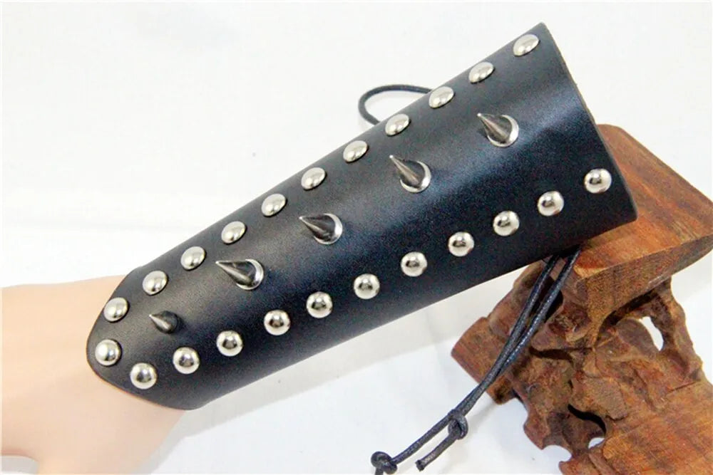 Black rivets wristband armor