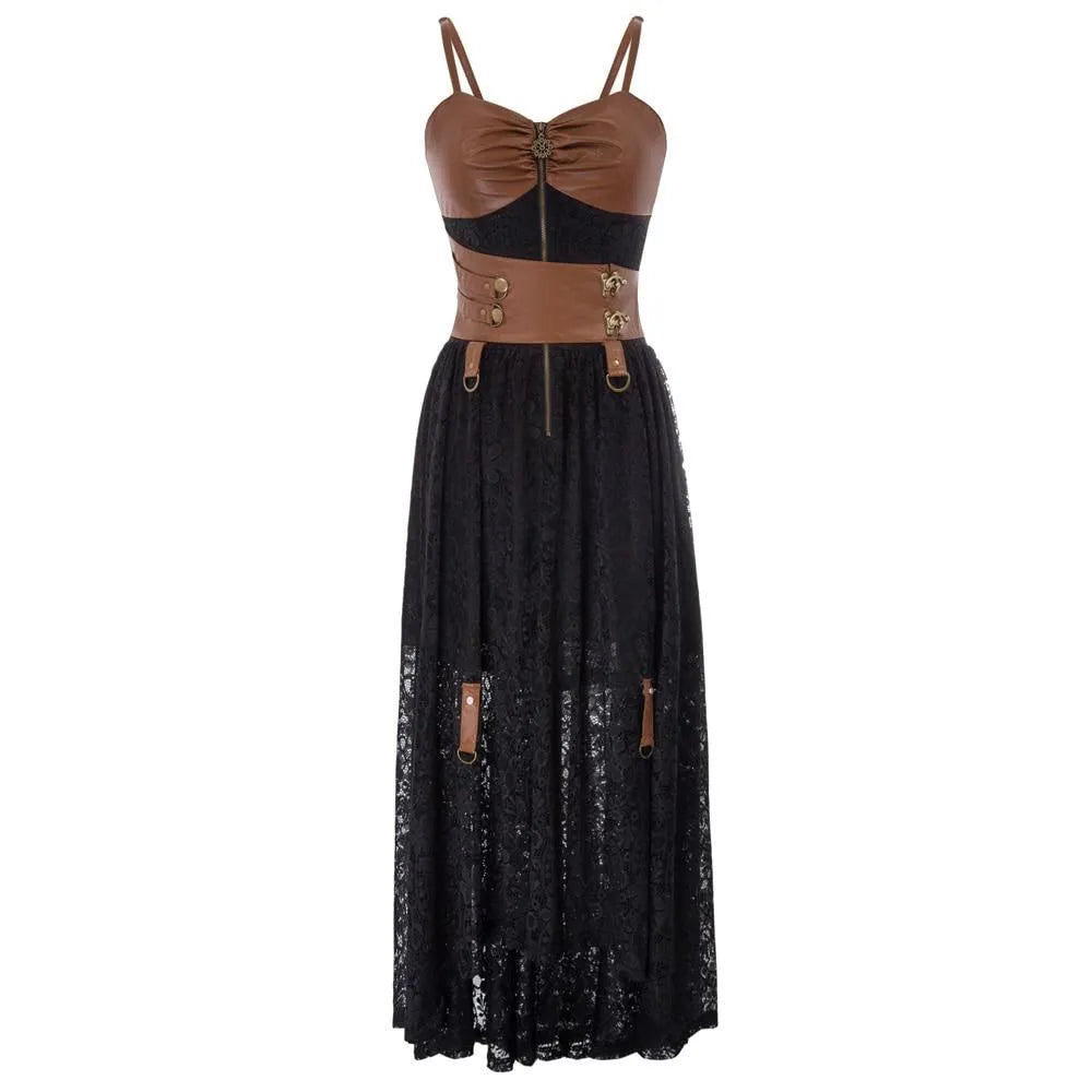 Leather and Lace Steampunk dress