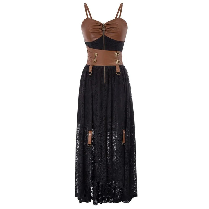 Leather and Lace Steampunk dress