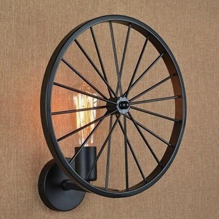 Rusty Wheel Steampunk lamp