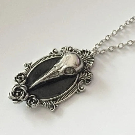 Steampunk woodpecker necklace