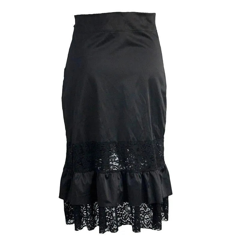 Steampunk skirt with front buckle