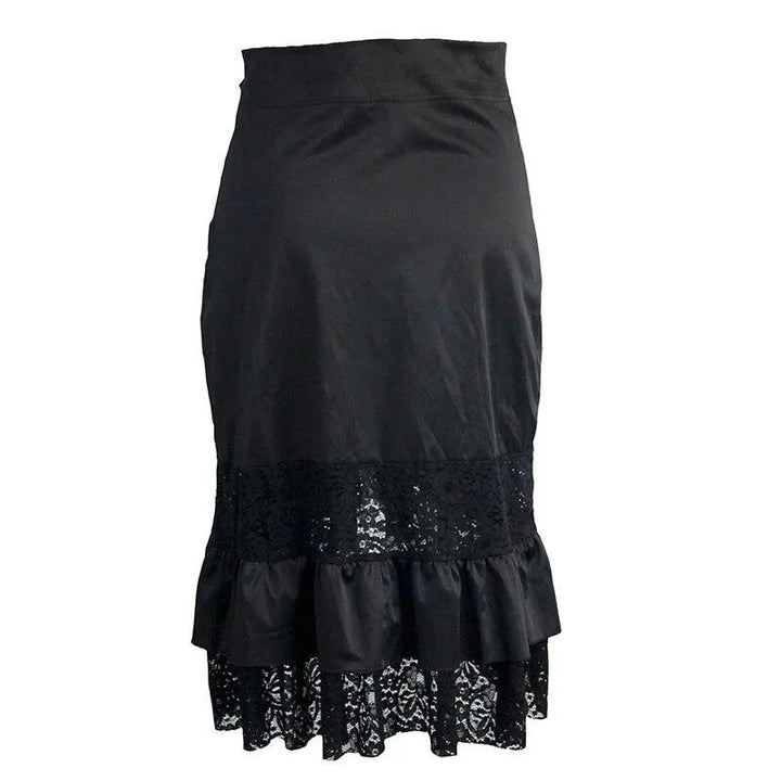 Steampunk skirt with front buckle