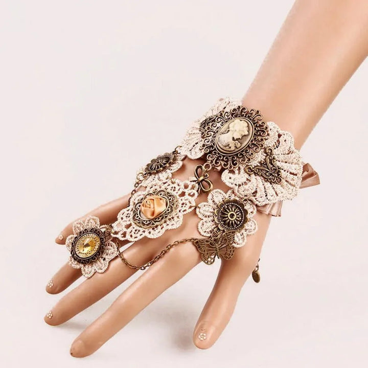 Steampunk cameo gloves