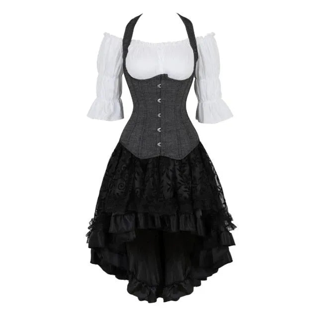 Grey Steampunk costume