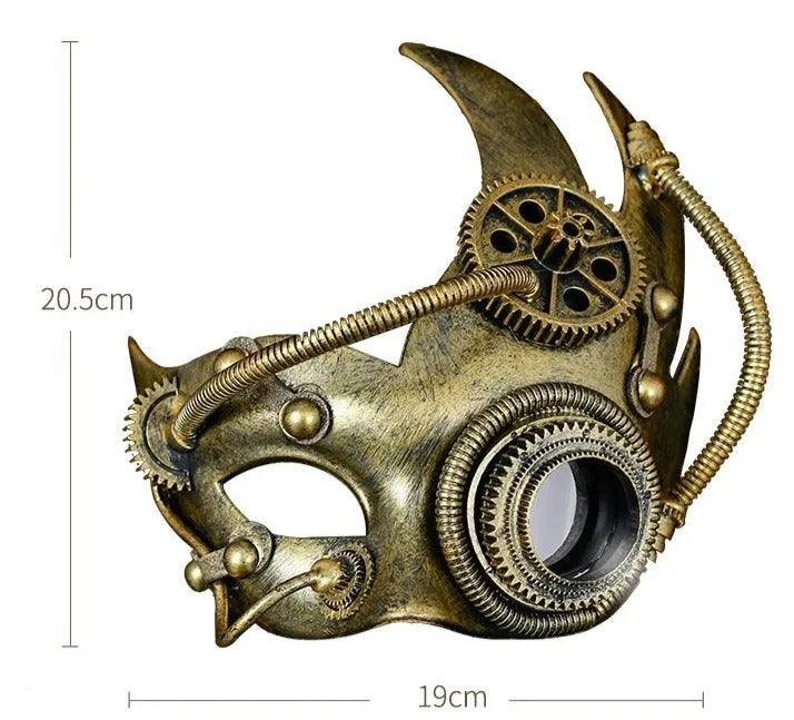 Steampunk half face mask