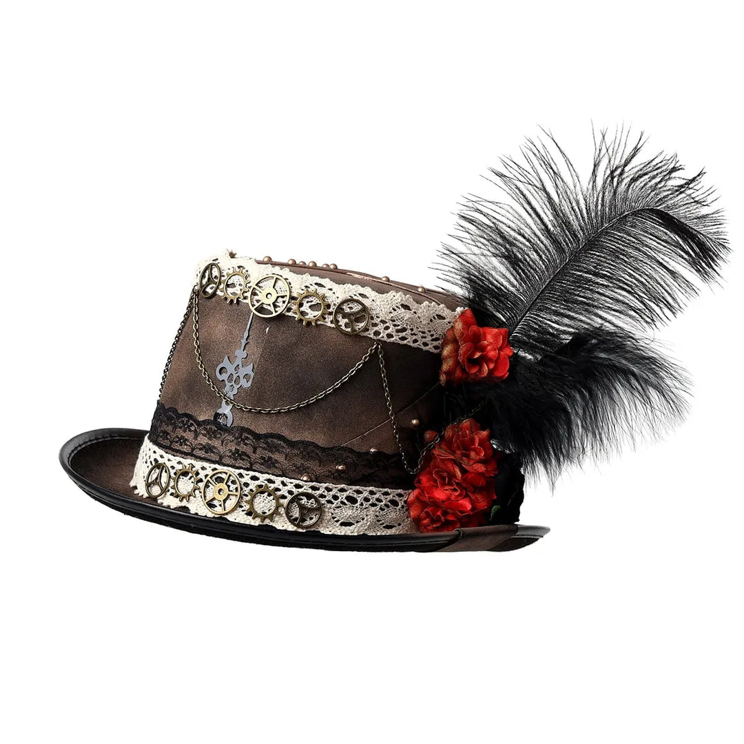Feather Steampunk Halloween Hat