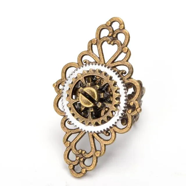 Steampunk diamond ring