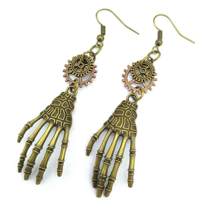 Steampunk horror earrings