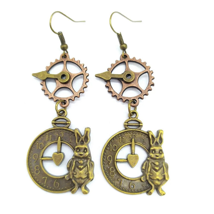 Alice in Wonderland Steampunk earrings