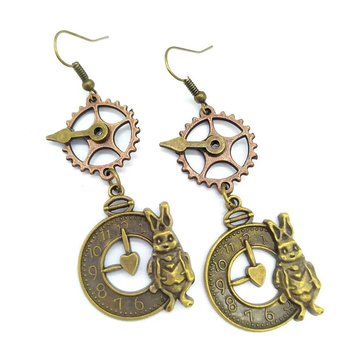 Alice in Wonderland Steampunk earrings