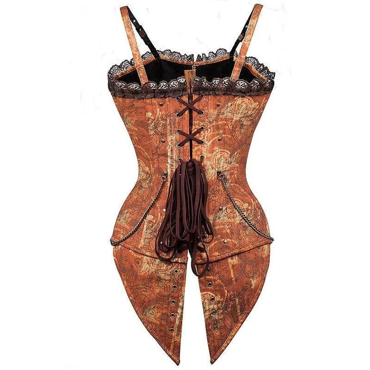 Steampunk swallowtail corset