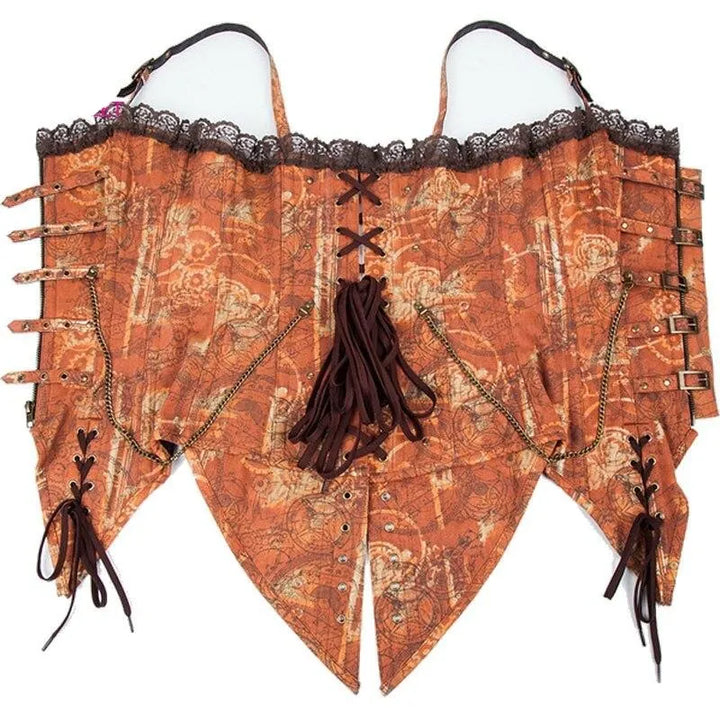 Steampunk swallowtail corset