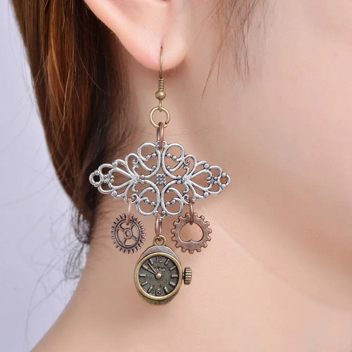 Steampunk cloud earrings