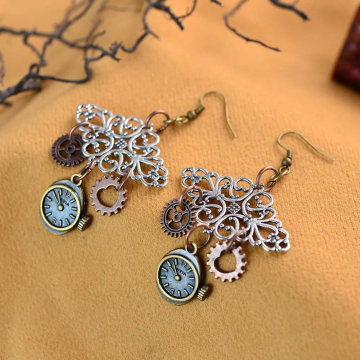 Steampunk cloud earrings