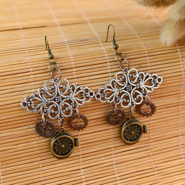 Steampunk cloud earrings