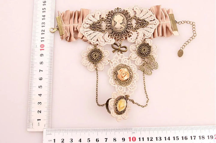 Steampunk cameo gloves