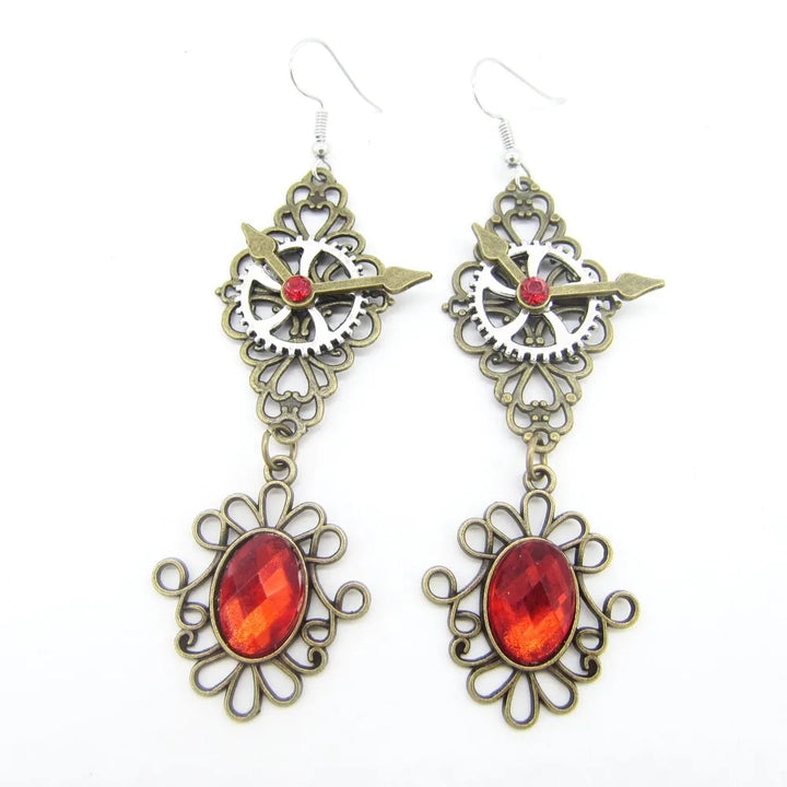 Steampunk retro earrings