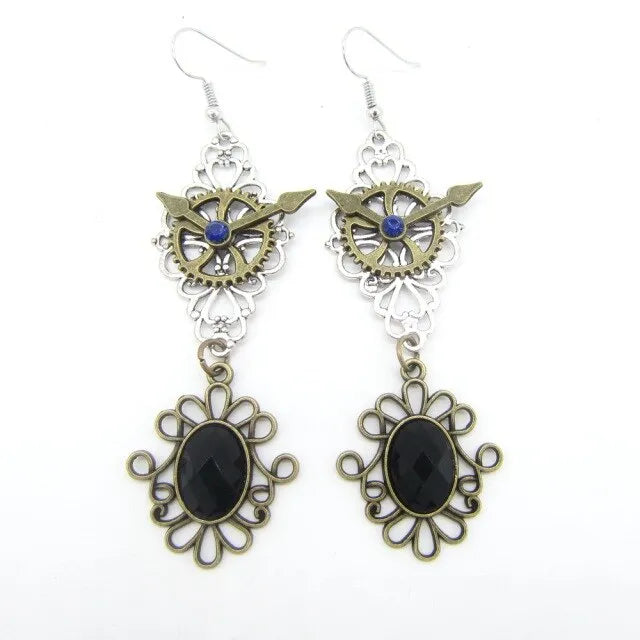 Steampunk retro earrings