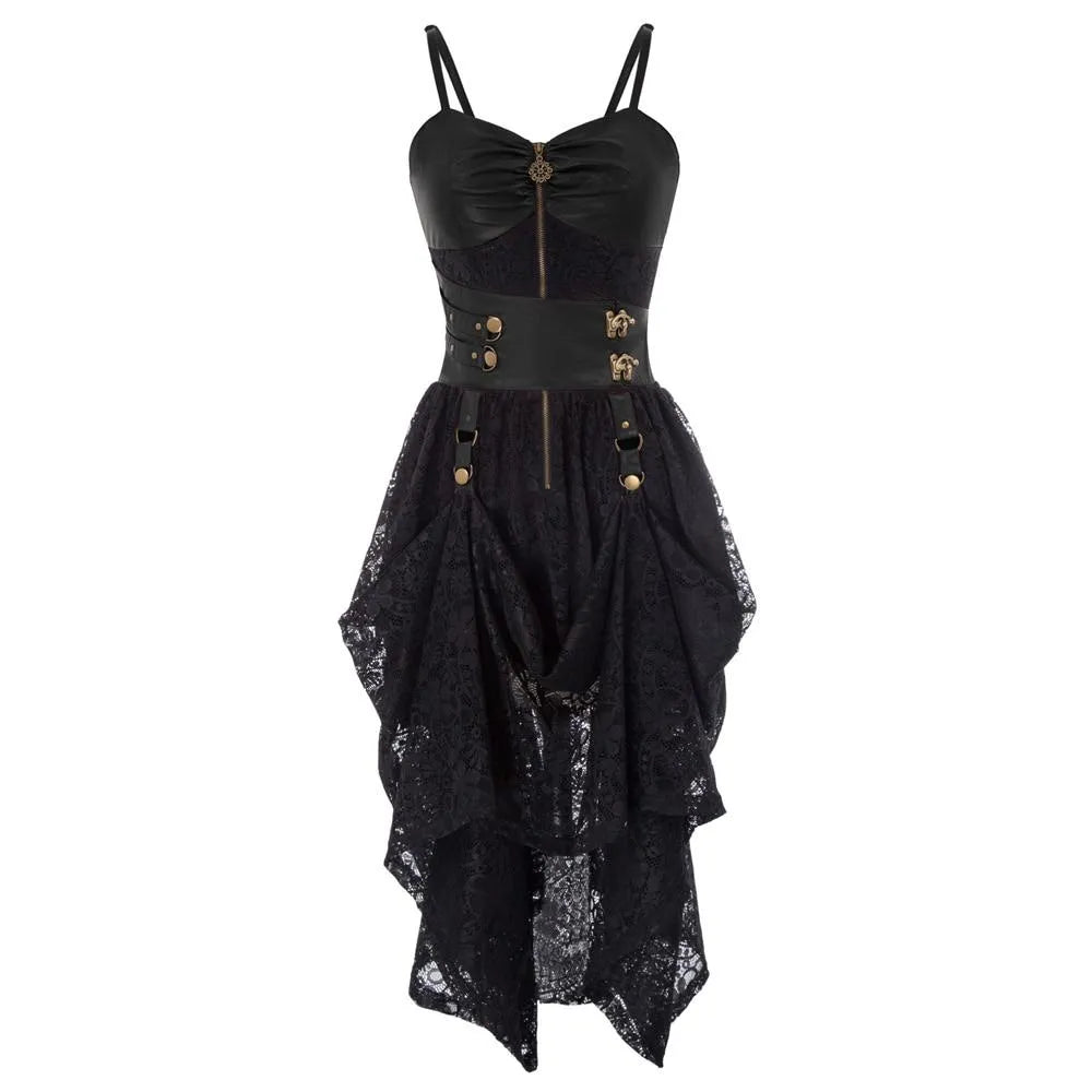 Leather and Lace Steampunk dress