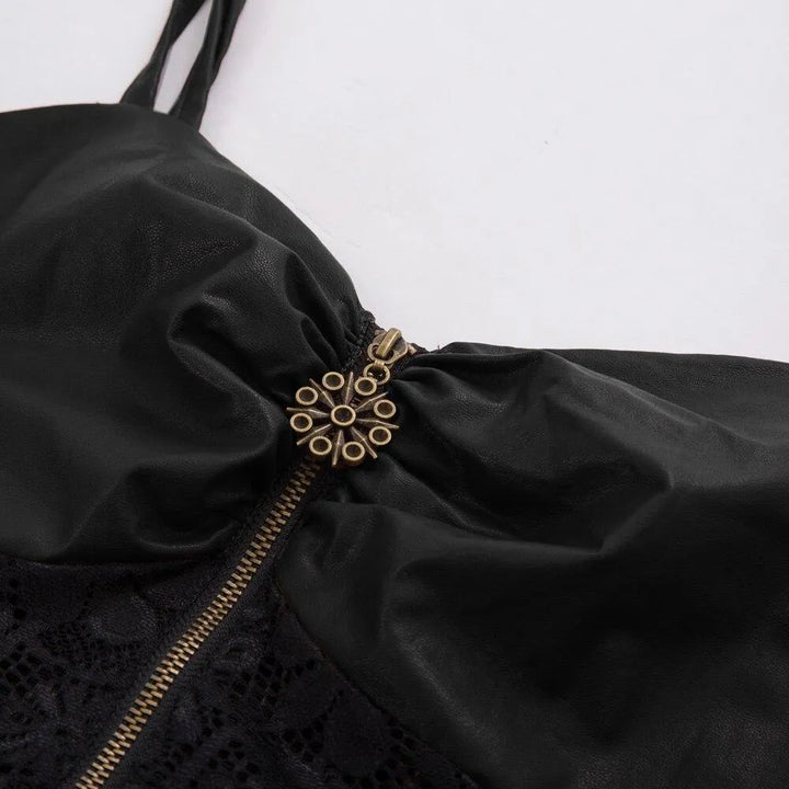 Leather and Lace Steampunk dress
