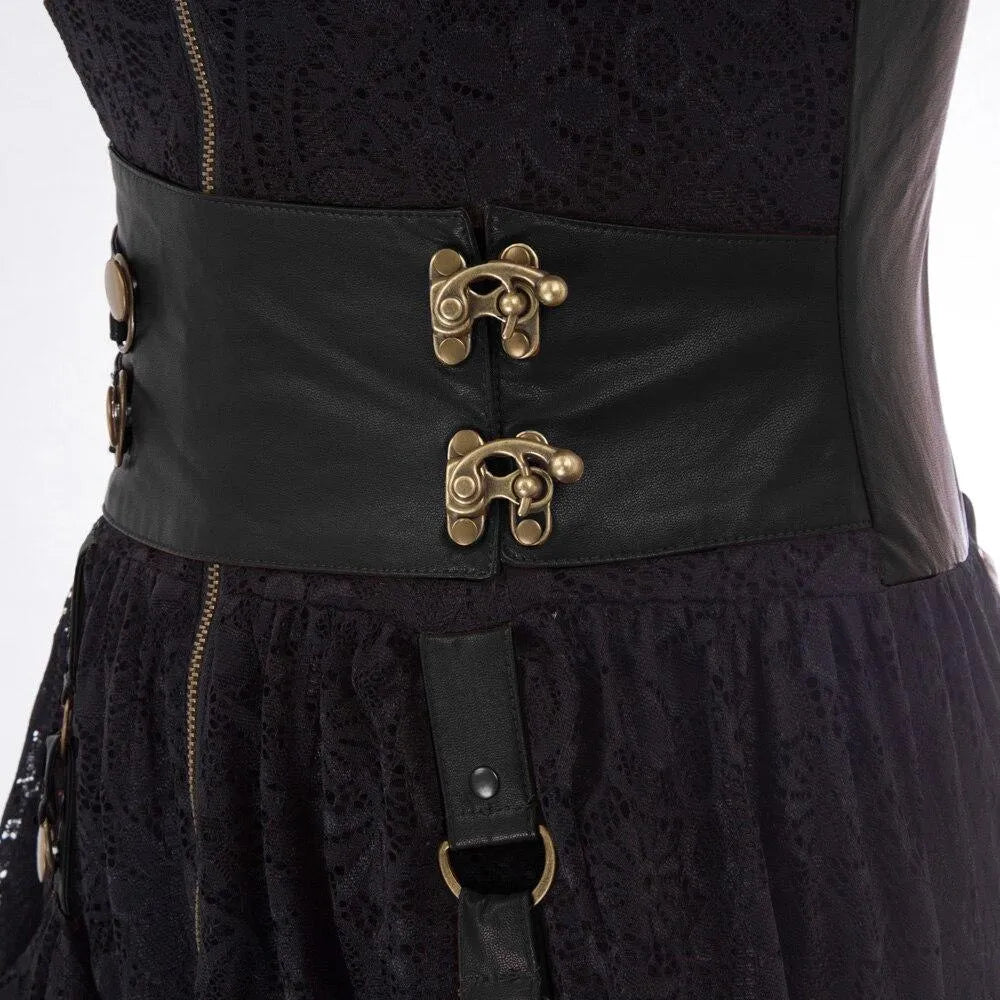 Leather and Lace Steampunk dress