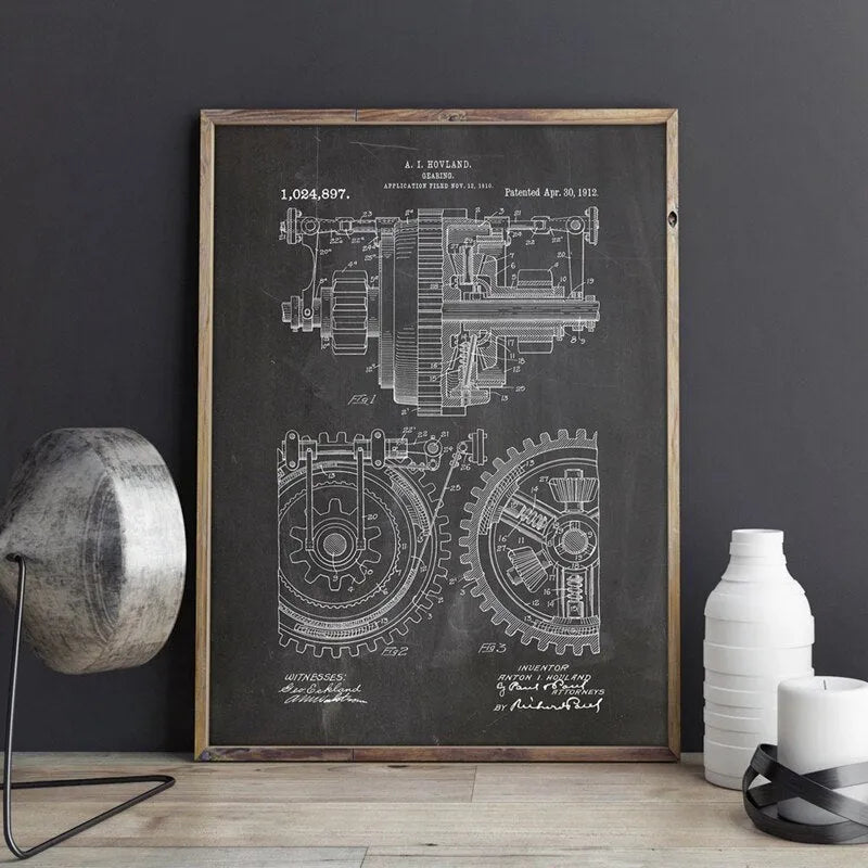 Steampunk mechanic gears wall art