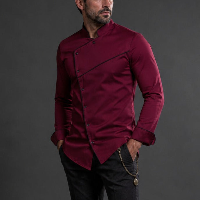 Steampunk oblique buttons shirt