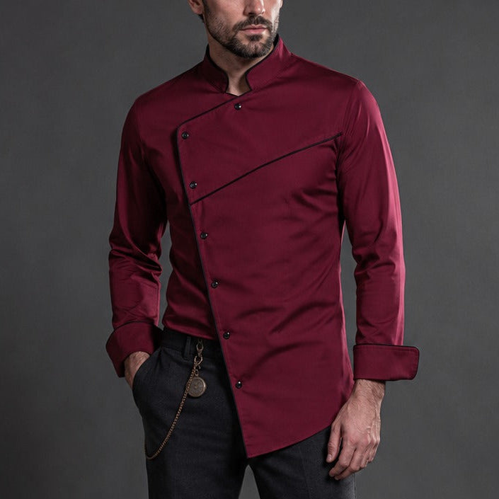 Steampunk oblique buttons shirt