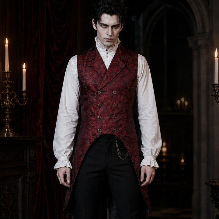 Red Victorian Steampunk vest
