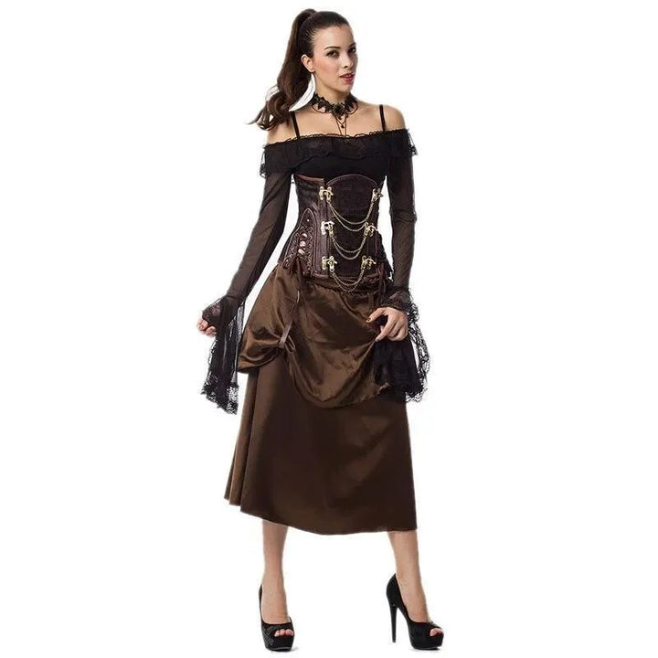 High society steampunk dress
