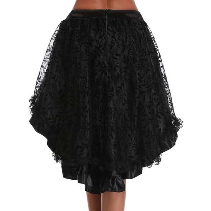 short black steampunk skirt back