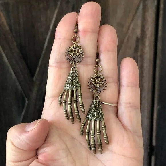 Steampunk horror earrings