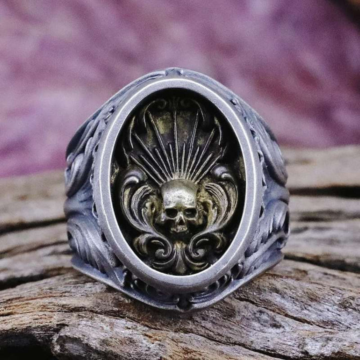 Steampunk skull ring