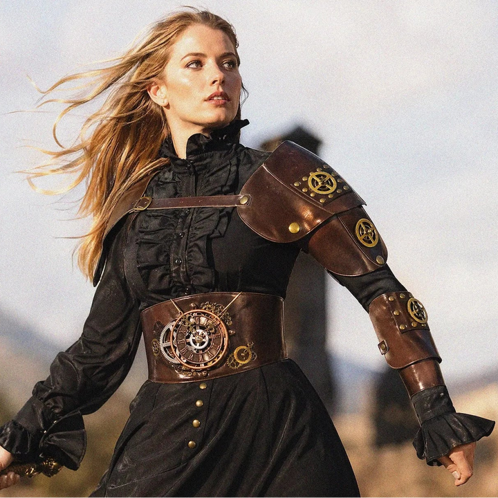 Steampunk armor with gears