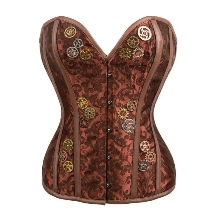 Steampunk corset with gears decor