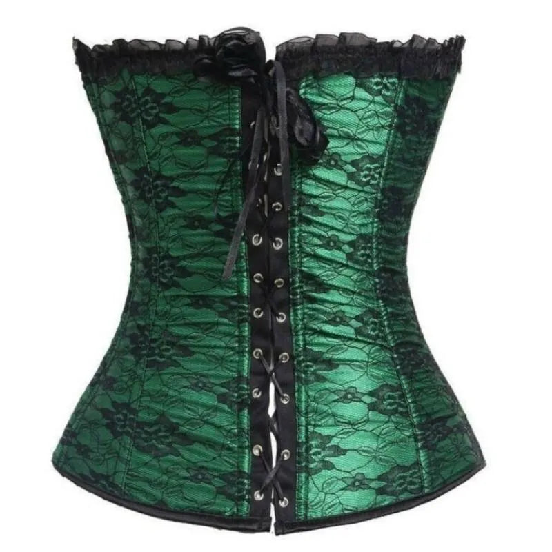 steampunk green corset